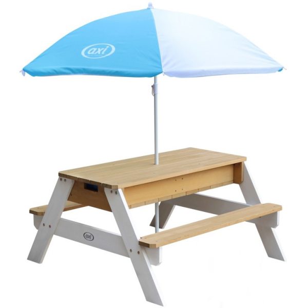 AXI-Nick-Picnic-Table-with-Bench-and-Umbrella-and-WaterSand-Containers AXI Nick Picnic Table with Bench and Umbrella and Water/Sand Containers