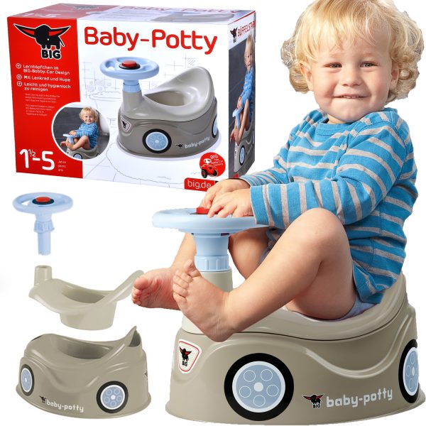 BIG-Potty-Gray-New-Bobby-Car-Toy-Steering-Wheel BIG Potty Gray New Bobby Car Toy Steering Wheel