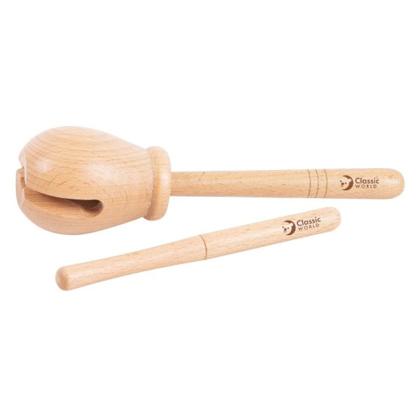 CLASSIC-WORLD-EDU-Wooden-Musical-Instrument-Woodblock-Rhythmic-2-pcs CLASSIC WORLD EDU Wooden Musical Instrument Woodblock Rhythmic 2 pcs.