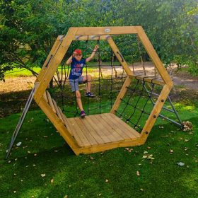 CLASSIC-WORLD-EDU-Wooden-Playground-XXL-Hexagonal-Climbing-Set-1