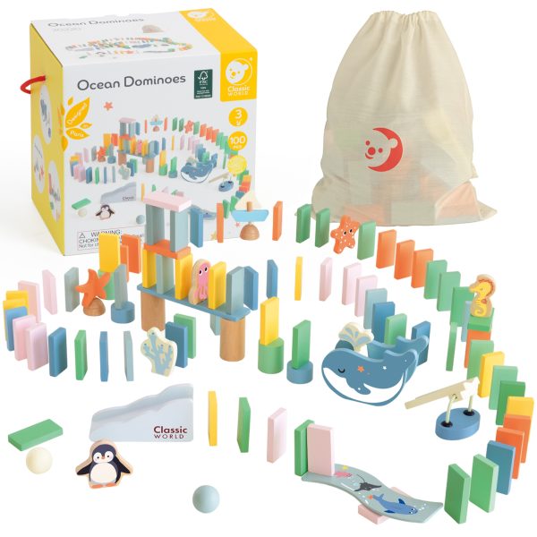 CLASSIC-WORLD-Wooden-Domino-Obstacle-Course-Logic-Montessori-Puzzle-100-pcs CLASSIC WORLD Wooden Domino Obstacle Course Logic Montessori Puzzle 100 pcs.