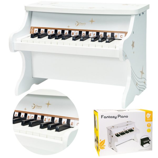 CLASSIC-WORLD-Wooden-Piano-for-Children-Learning-Book CLASSIC WORLD Wooden Piano for Children + Learning Book
