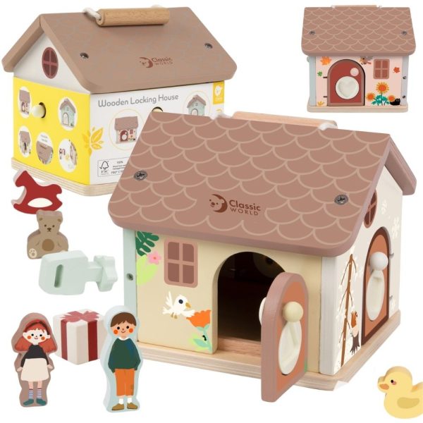 CLASSIC-WORLD-Wooden-Sensory-Educational-House-with-Locks-and-Keys-11-pcs CLASSIC WORLD Wooden Sensory Educational House with Locks and Keys 11 pcs.