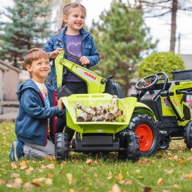 FALK-CLAAS-Pedal-Tractor-with-Trailer-Bucket-and-Dozer-from-3-Years-3