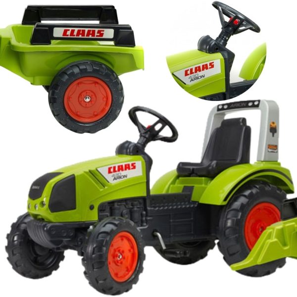 FALK-Claas-Large-Pedal-Tractor-with-Trailer-from-3-years-old FALK Claas Large Pedal Tractor with Trailer from 3 years old