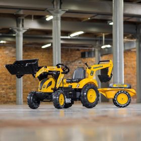 FALK-KOMATSU-Pedal-Tractor-Excavator-Bucket-Trailer-from-2-years-2