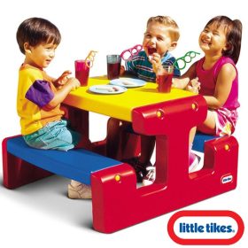 LITTLE TIKES Picnic Table Red Yellow Blue