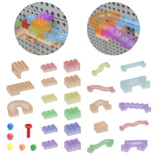 MASTERKIDZ Ball Track Construction Set STEM Board 120 pieces