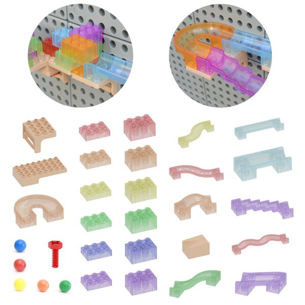 MASTERKIDZ-Ball-Track-Construction-Set-STEM-Board-120-pieces MASTERKIDZ Ball Track Construction Set STEM Board 120 pieces