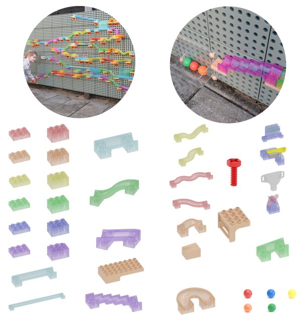 MASTERKIDZ-Ball-Track-Construction-Set-STEM-Board-209-pieces MASTERKIDZ Ball Track Construction Set STEM Board 209 pieces