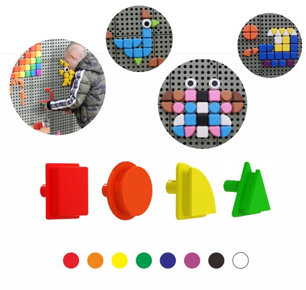 MASTERKIDZ-Geometric-Elements-8-Colors-256-pcs-STEM-Board-Accessories MASTERKIDZ Geometric Elements 8 Colors 256 pcs STEM Board Accessories