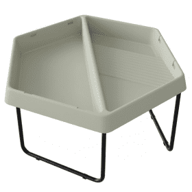 MASTERKIDZ Hexagonal Sand and Water Play Table with 2 Compartments and Adjustable Height