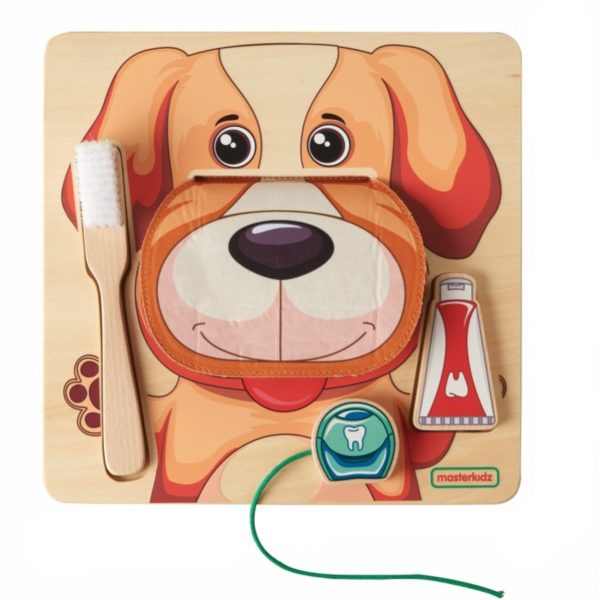 MASTERKIDZ-Learning-Healthy-Oral-Hygiene-with-a-Dog-as-an-Example-Montessori-Educational-Wall-Chart MASTERKIDZ Learning Healthy Oral Hygiene with a Dog as an Example - Montessori Educational Wall Chart