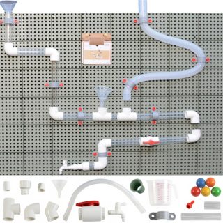 MASTERKIDZ STEM Board Pipe System 84 Pieces Ball Track