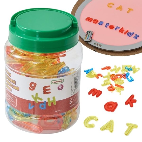 MASTERKIDZ-Transparent-Alphabet-52-Colored-Letters-for-LED-Panels MASTERKIDZ Transparent Alphabet 52 Colored Letters for LED Panels