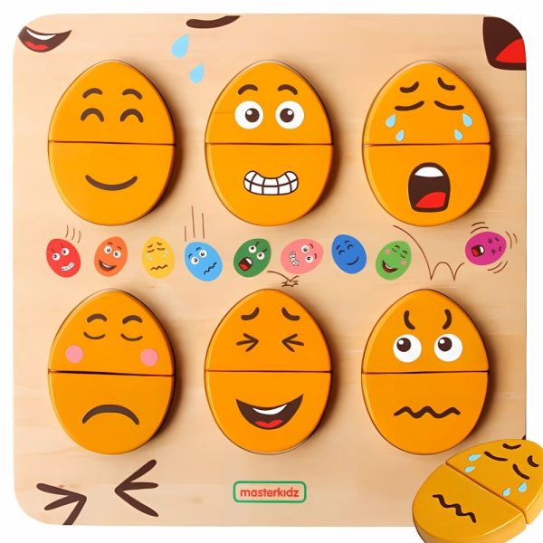 MASTERKIDZ-Wooden-Eggs-Emotion-Learning-Board-What-Humor-Montessori MASTERKIDZ Wooden Eggs Emotion Learning Board - What Humor? Montessori