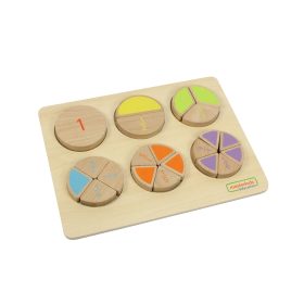 MASTERKIDZ Wooden Math Puzzle Fractions