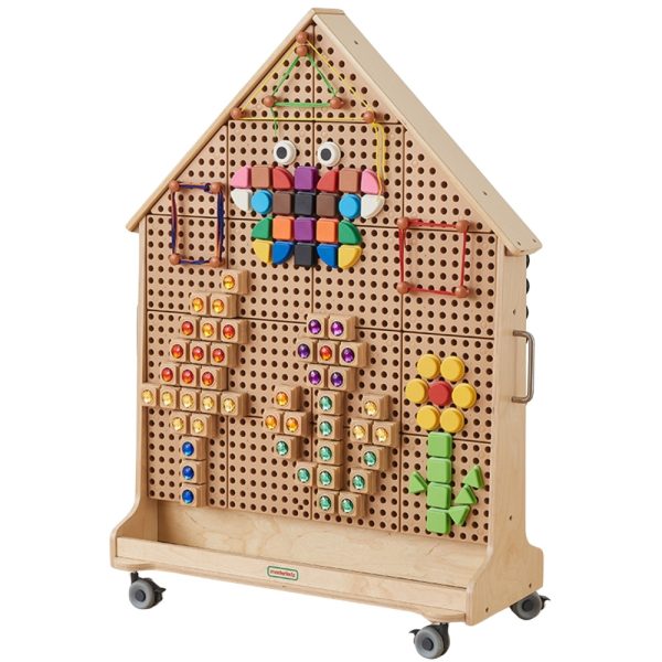 MASTERKIDZ-Wooden-STEM-Board-Freestanding-XXL-in-the-Shape-of-a-House MASTERKIDZ Wooden STEM Board Freestanding XXL in the Shape of a House