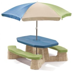 STEP2 Picnic Table with Umbrella and Benches