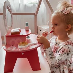 TOOKY-TOY-Pink-Wooden-Makeup-Dressing-Table-with-Mirror-2