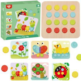 TOOKY TOY Puzzle Blocks for Kids Animals Match Learning Shapes Colors + Boards
