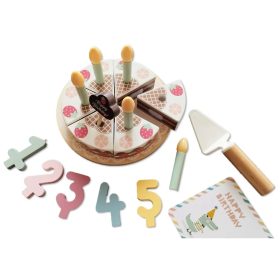 TOOKY TOY Wooden Birthday Cake with Turnip Candles