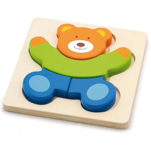 VIGA-Babys-First-Wooden-Puzzle-Teddy-Bear VIGA Baby's First Wooden Puzzle Teddy Bear