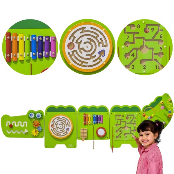 VIGA-Crocodile-Manipulative-Sensory-Board-FSC-Montessori-Certificate VIGA Crocodile Manipulative Sensory Board FSC Montessori Certificate