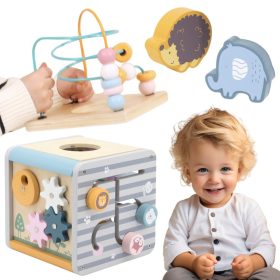 VIGA-PolarB-Activity-Box-Wooden-Educational-Game-Center-5-in-1-cube VIGA PolarB Activity Box Wooden Educational Game Center 5-in-1 cube