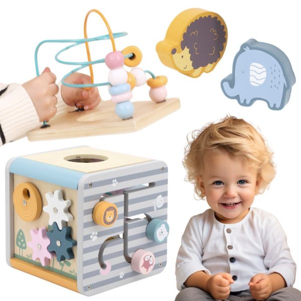 VIGA-PolarB-Activity-Box-Wooden-Educational-Game-Center-5-in-1-cube VIGA PolarB Activity Box Wooden Educational Game Center 5-in-1 cube
