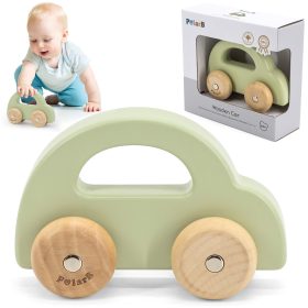 VIGA-PolarB-Wooden-Push-Car-Green VIGA PolarB Wooden Push Car Green
