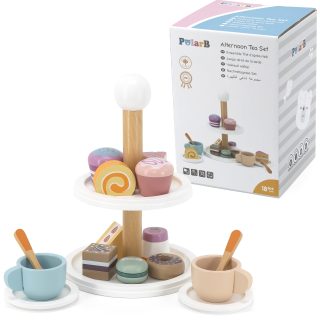 VIGA PolarB Wooden cake stand with cupcakes