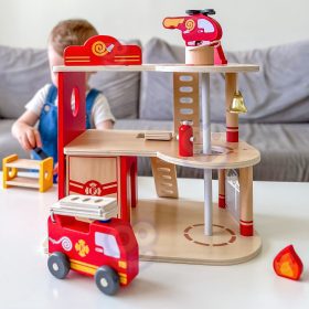 VIGA-Wooden-Garage-Fire-Station-Set-14-pcs-1