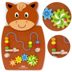 VIGA-Wooden-Manipulative-Board-Horse-FSC-Montessori-Certificate-2