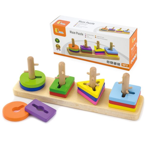VIGA-Wooden-Montessori-Shape-Sorter-Blocks VIGA Wooden Montessori Shape Sorter Blocks