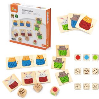VIGA Wooden Puzzle Quick Match Game 27 pcs.