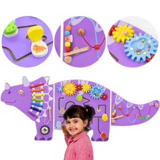 VIGA Wooden Sensory-Manipulation Board EDU Triceratops