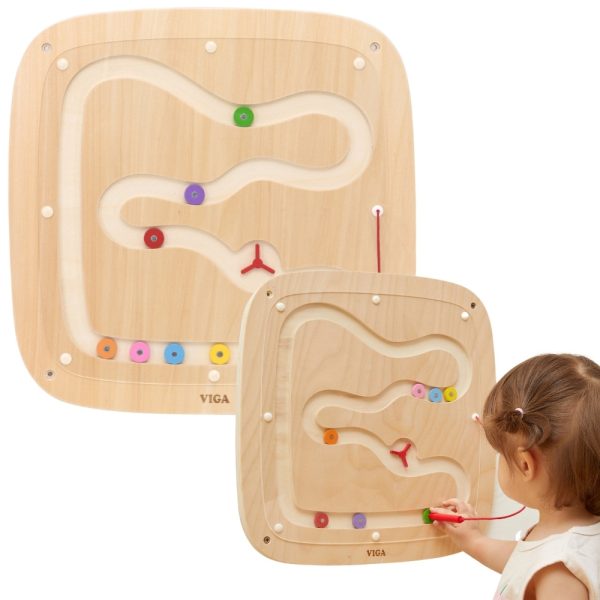 VIGA-Wooden-Sensory-Manipulation-Board-Gravitational-Flow VIGA Wooden Sensory Manipulation Board Gravitational Flow