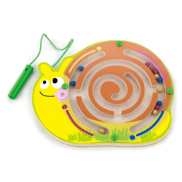 Viga-Magnetic-Maze-Wooden-Snail-Game Viga Magnetic Maze Wooden Snail Game