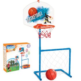 WOOPIE 2-in-1 Basketball Goal + Ball Set