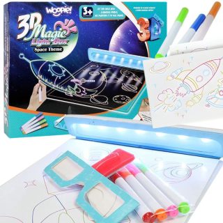 WOOPIE 3D Magnetic Drawing Board with LED Backlight