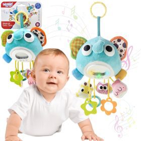 WOOPIE Baby Plush Elephant Interactive Musical Cuddly Toy with Pendants and Teethers