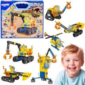WOOPIE Building Blocks Build Construction Vehicles 8 STEAM Models