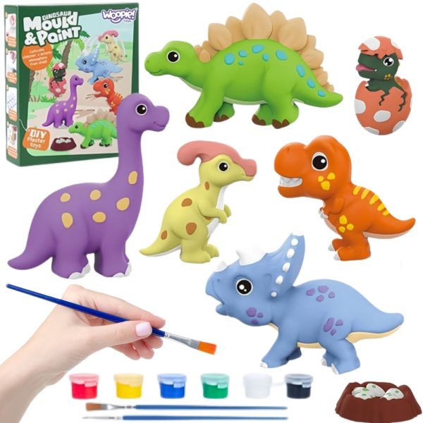 WOOPIE-DIY-Paint-Craft-Kit-Make-Plaster-Cast-Figurines-and-Paint-Them-Dinosaurs-Kit WOOPIE DIY Paint Craft Kit: Make Plaster Cast Figurines and Paint Them - Dinosaurs Kit