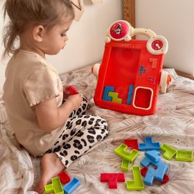 WOOPIE-Double-Sided-Drawing-Board-Tetris-Game-2-in-1-Orange-3