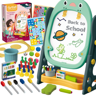 WOOPIE Double-Sided Magnetic Board for Drawing and Learning Numbers and Letters 56 pcs.