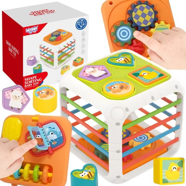 WOOPIE-Educational-Cube-Sorter-4-in-1-Shapes-18m WOOPIE Educational Cube Sorter 4 in 1 Shapes 18m+