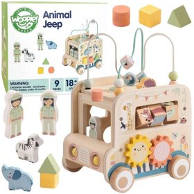 WOOPIE-GREEN-Wooden-Activity-Cube-Safari-Off-Road-Vehicle-FSC WOOPIE GREEN Wooden Activity Cube Safari Off-Road Vehicle FSC