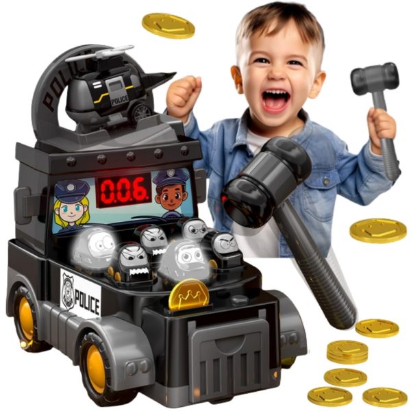 WOOPIE-Hammer-Arcade-Game-Police-Car-with-Accessories WOOPIE Hammer Arcade Game Police Car with Accessories