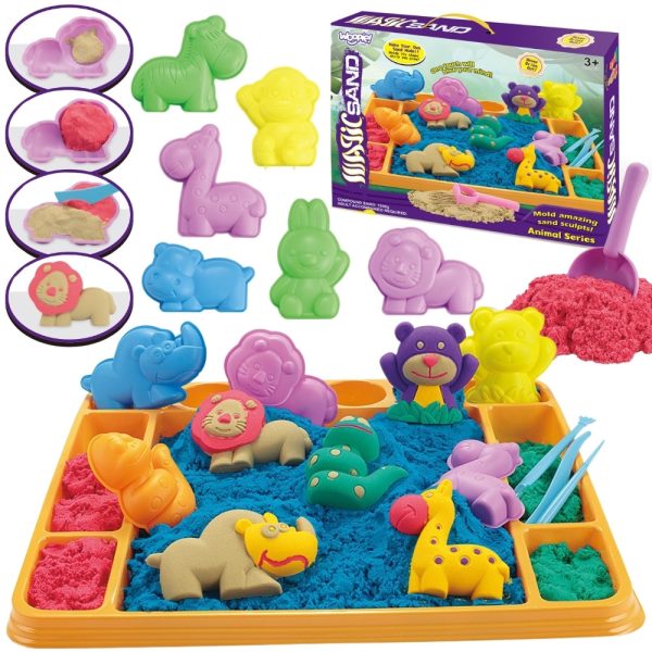 WOOPIE-Kinetic-Sand-1.2-kg-XL-ZOO-Table-with-Molds-Set WOOPIE Kinetic Sand 1.2 kg XL ZOO Table with Molds Set